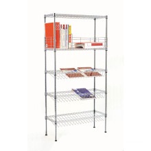 Modern Chrome Slanted Display Book Storage Shelf (CJ-B1119)